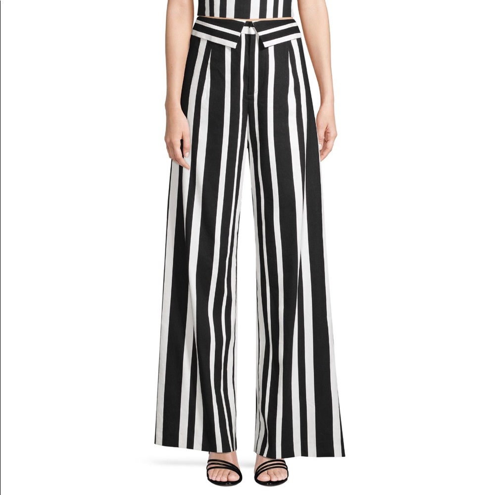 Alice + Olivia Striped Wide Leg Pants - Size 0